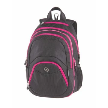 Hátizsák, 2in1, notebook tartóval és audió csatlakozóval, PULSE "Teens", pink-fekete