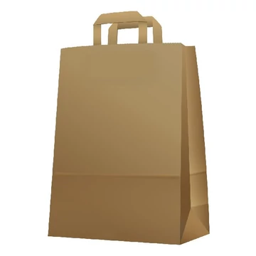 Papírtáska szalagfüles 260x120x350 mm barna Papírtáska szalagfüles 260x120x350 mm barna
