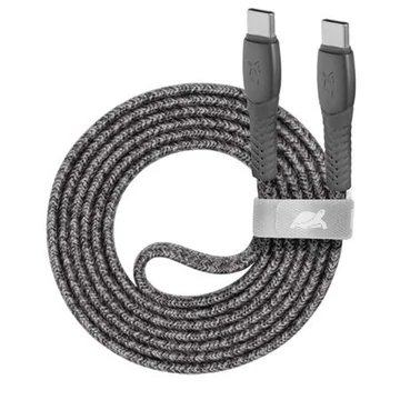USB kábel, USB-C - USB-C, 1,2 m, RIVACASE "PS6105", szürke USB kábel, USB-C - USB-C, 1,2 m, RIVACASE "PS6105", szürke