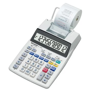 Számológép, szalagos, 12 számjegy, 2 színű nyomtató, SHARP "EL-1750V" Számológép, szalagos, 12 számjegy, 2 színű nyomtató, SHARP "EL-1750V"