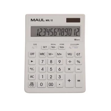 Számológép, asztali, 12 számjegy, MAUL "MXL 12", fehér Számológép, asztali, 12 számjegy, MAUL "MXL 12", fehér