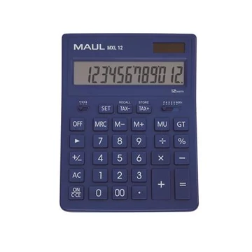Számológép, asztali, 12 számjegy, MAUL "MXL 12", kék Számológép, asztali, 12 számjegy, MAUL "MXL 12", kék
