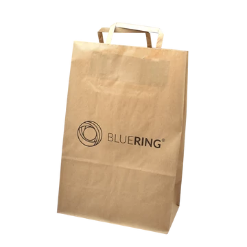 Szalagfüles papírtáska 32x15x44cm Bluering barna Szalagfüles papírtáska 32x15x44cm Bluering barna