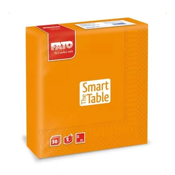 Szalvéta 2 rétegű 33x33 cm 50 lap/cs Fato Smart Table narancssárga