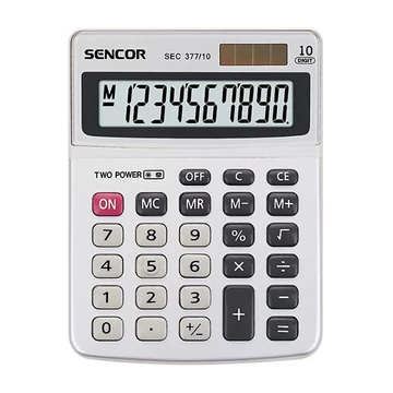 Számológép asztali 10 számjegyű kijelző Sencor SEC377/10 fehér Számológép asztali 10 számjegyű kijelző Sencor SEC377/10 fehér