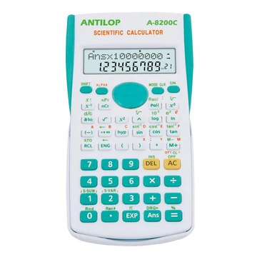 Számológép tudományos 240 funkciós türkiz kék Antilop A-8200C Számológép tudományos 240 funkciós türkiz kék Antilop A-8200C