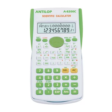 Számológép tudományos 240 funkciós zöld Antilop A-8200C Számológép tudományos 240 funkciós zöld Antilop A-8200C