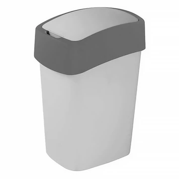 Szemetes billenő fedeles CURVER Pacific Flip Bin 10l grafit-alumínium ezüst
