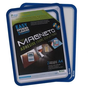 Mágneses tasak, öntapadós háttal, A4, TARIFOLD "Magneto", kék, 2db/cs Mágneses tasak, öntapadós háttal, A4, TARIFOLD "Magneto", kék, 2db/cs
