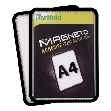 Mágneses tasak, öntapadós háttal, A4, TARIFOLD "Magneto", fekete, 2db/cs Mágneses tasak, öntapadós háttal, A4, TARIFOLD "Magneto", fekete, 2db/cs