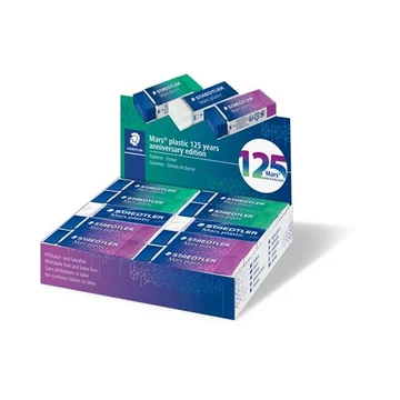 Radír display, STAEDTLER "Mars® Plastic 526, 125 years", kék-zöld-lila