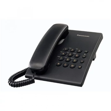 Telefon, vezetékes, PANASONIC "KX-TS500HGB", fekete