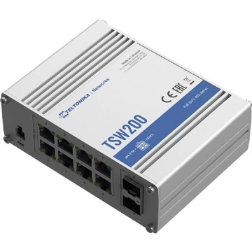 Teltonika TSW200000010 8x GbE PoE LAN 2x SFP port nem menedzselhető PoE+ switch Teltonika TSW200000010 8x GbE PoE LAN 2x SFP port nem menedzselhető PoE+ switch