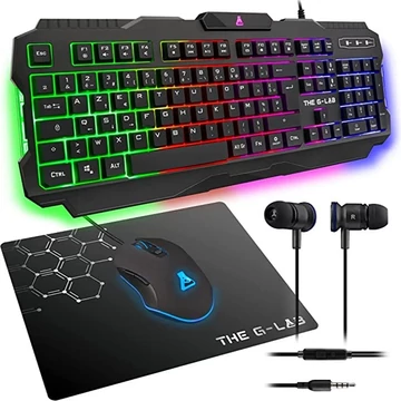 The G-Lab Gaming kit - 4 in 1 COMBO HELIUM HU (KEYZ 120 billentyűzet, KULT HELIUM egér, INT 100 fülhallgató (magyar))