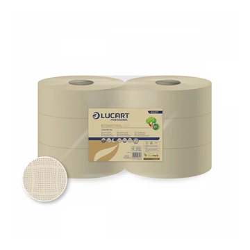 Toalettpapír 2 rétegű közületi átmérő: 23 cm havanna barna 6 tekercs/karton 23 J EcoNaturalLucart_812277