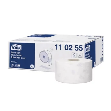 Toalettpapír 3 rétegű 12 db/csomag, Extra Soft Mini Jumbo Tork, fehér