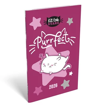 Zsebnaptár LIZZY CARD A/6 heti papírborítós Kittok purrfect 2026. Zsebnaptár LIZZY CARD A/6 heti papírborítós Kittok purrfect 2026.