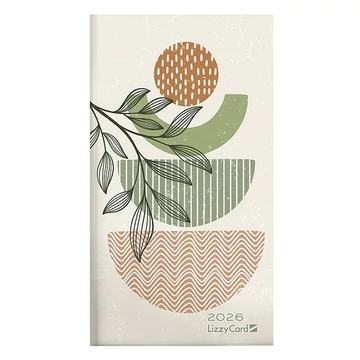 Zsebnaptár LIZZY CARD fekvő keménytáblás Abstract 2026. Zsebnaptár LIZZY CARD fekvő keménytáblás Abstract 2026.