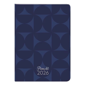 Zsebnaptár PLANALL B/6 heti álló fehér lapos aranyozott Blue 2026. Zsebnaptár PLANALL B/6 heti álló fehér lapos aranyozott Blue 2026.