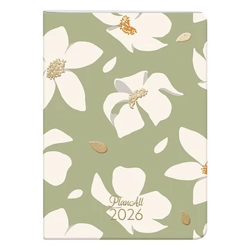 Zsebnaptár PLANALL B/6 heti álló fehér lapos aranyozott Winter 2026. Zsebnaptár PLANALL B/6 heti álló fehér lapos aranyozott Winter 2026.