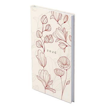 Zsebnaptár TOPTIMER Joy J035 heti álló fehér lapos London Metalizált bordó  2026. Zsebnaptár TOPTIMER Joy J035 heti álló fehér lapos London Metalizált bordó  2026.