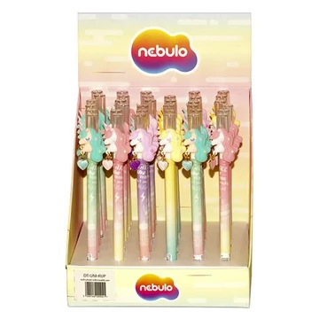 Zseléstoll NEBULO nyomógombos radírozható 0,7 mm Unikornis