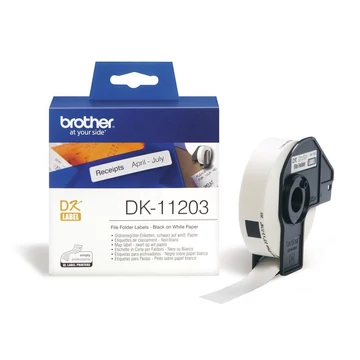 Brother DK-11203 elővágott öntapadós címke 300db/tekercs 17mm x 87mm White Brother DK-11203 elővágott öntapadós címke 300db/tekercs 17mm x 87mm White