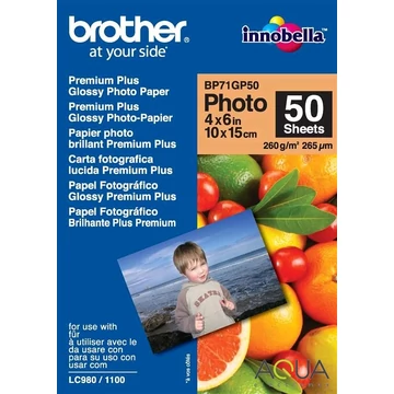 Brother Innobella Premium Plus 260g 10x15cm 50db Fényes Fotópapír