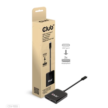 Club 3D USB Hub - CSV-1555 (3.2 USB-C to 2xDisplayPort, 4k60Hz)