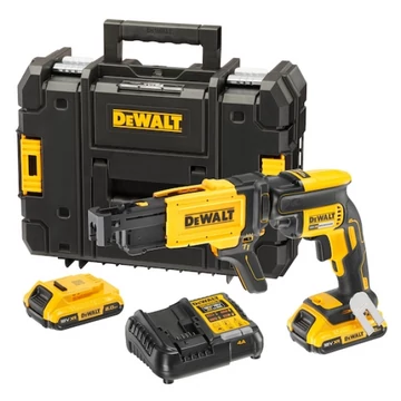 DEWALT Gipszkartoncsavarozó, 18V, XR, 2x2Ah akku, töltő,
