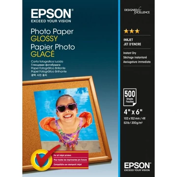 Epson Photo Paperglossy 200g 10x15cm 500db Fényes Fotópapír