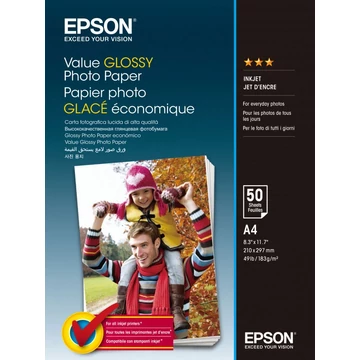 Epson Value 183g 10x15cm 20db Fényes Fotópapír
