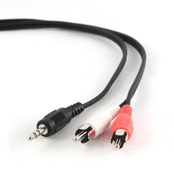 Gembird 3,5 jack/2RCA audio kábel 2,5m Black Gembird 3,5 jack/2RCA audio kábel 2,5m Black