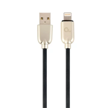Gembird CC-USB2R-AMLM-2M-R Premium rubber 8-pin charging and data cable 2 m Black Gembird CC-USB2R-AMLM-2M-R Premium rubber 8-pin charging and data cable 2 m Black