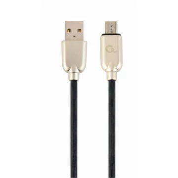 Gembird CC-USB2R-AMmBM-2M microUSB Premium rubber charging and data cable 2m Black Gembird CC-USB2R-AMmBM-2M microUSB Premium rubber charging and data cable 2m Black