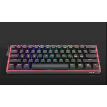 Redragon Fizz Pro black, wired&2.4G&BT Mechanical Keyboard, RGB, brown switch Black HU
