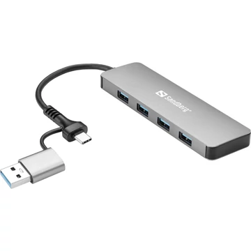 Sandberg USB Hub - USB-C/A to 4xUSB 3.0 Hub