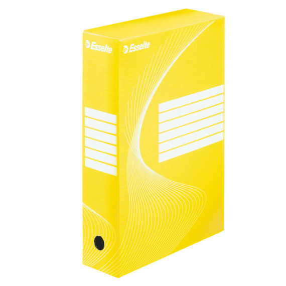 Esselte BOXYCOLOR színes archiváló doboz 80mm VIVIDA sárga