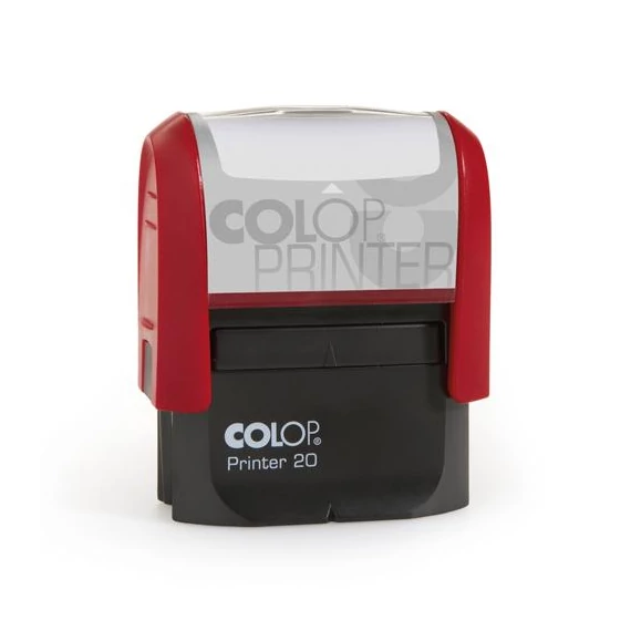 Bélyegző, COLOP "Printer 20" piros ház/fekete párna