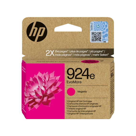 HP 4K0U8NE Patron Magenta No.924e EvoMore