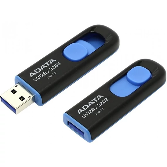ADATA 32GB USB3.2 Fekete-Kék (AUV128-32G-RBE) pendrive