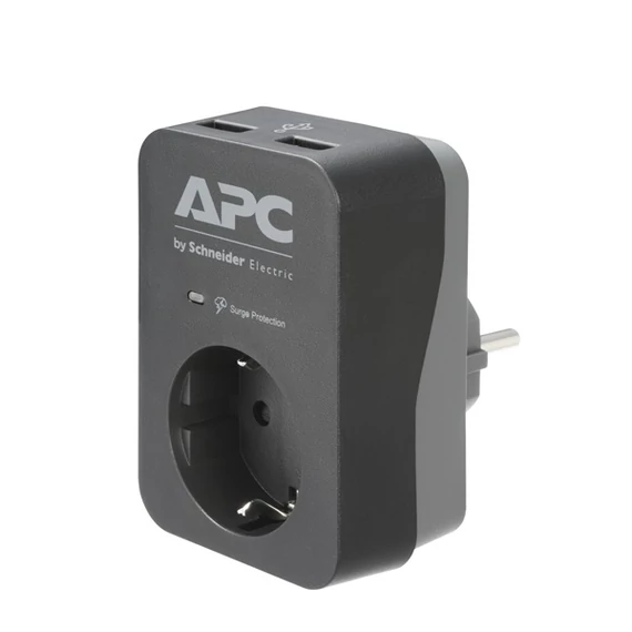 Aljzat, túlfeszültség-jelzővel, 2xUSB, APC