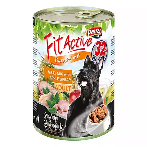 Állateledel konzerv PANZI FitActive kutyának hús-mix 415g