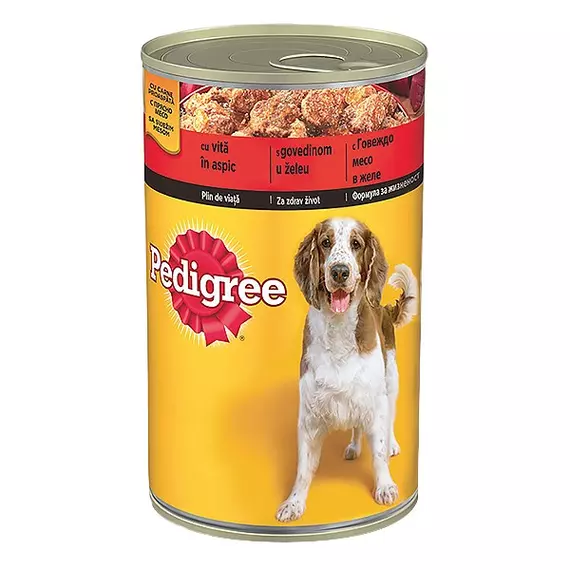 Állateledel konzerv PEDIGREE kutyáknak (marhahús) 1200g