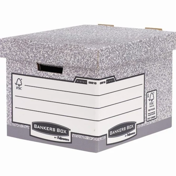 Archiválókonténer, karton, standard, "BANKERS BOX® SYSTEM by FELLOWES®", 10db/cs