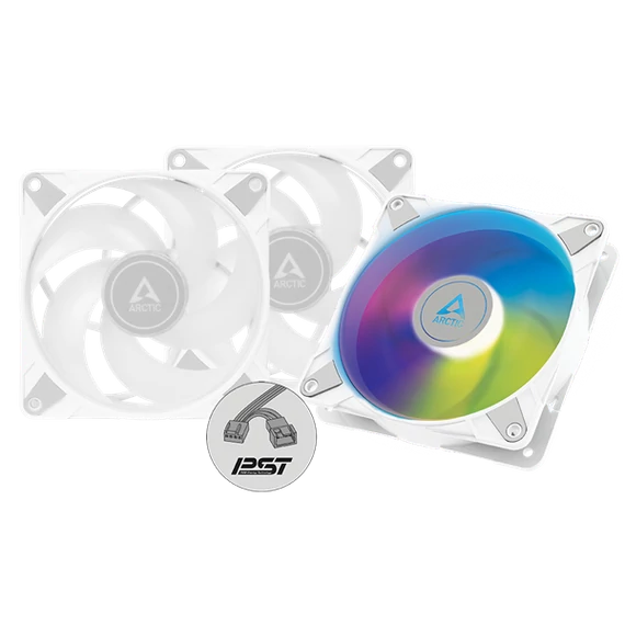 Arctic P12 PWM PST A-RGB 120mm 3db fehér ventilátor
