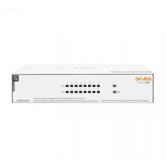 Aruba Instant On R8R46A 1430 8x GbE LAN PoE port (64W) nem menedzselhető PoE switch