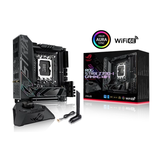 Asus Alaplap - Intel ROG STRIX Z790-I GAMING LGA1700 (Z790, Mini-ITX, 4xDDR5 7600+MHz, 2xSATA3, 2xM.2, HDMI+2x ThunderB)