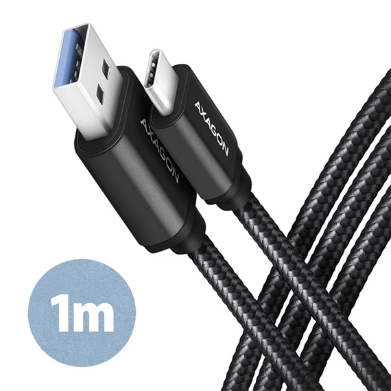 Axagon BUCM3-AM10AB USB-C 3.2 Gen 1 - USB-A 1 m fekete kábel