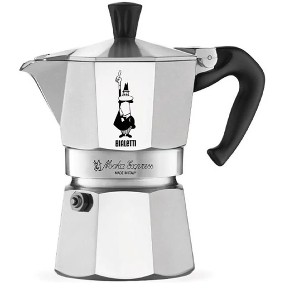 Bialetti Moka Express 1 személyes inox kotyogós kávéfőző